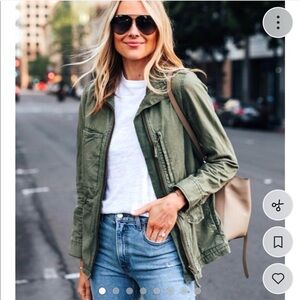 Madewell army green cargo jacket